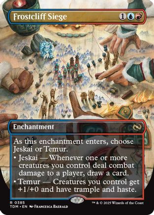 Frostcliff Siege  [Foil]  (TDM-385) - [Tarkir: Dragonstorm]: (enchantment) (Borderless) - Trinity Hobby