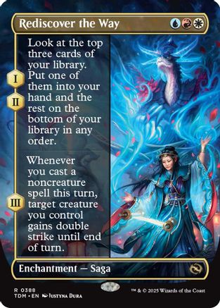 Rediscover the Way  [Foil]  (TDM-388) - [Tarkir: Dragonstorm]: (enchantment) (Borderless) - Trinity Hobby
