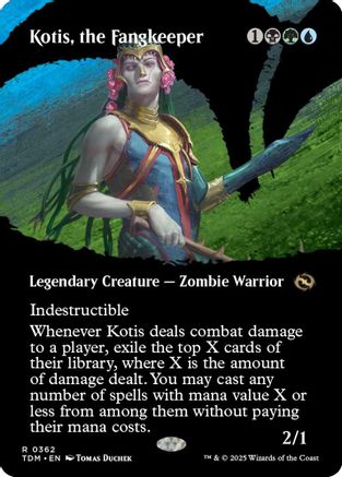 Kotis, the Fangkeeper  [Foil]  (TDM-362) - [Tarkir: Dragonstorm]: (Showcase) (Borderless) - Trinity Hobby