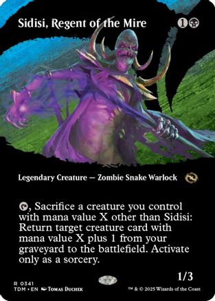 Sidisi, Regent of the Mire  [Foil]  (TDM-341) - [Tarkir: Dragonstorm]: (Showcase) (Borderless) - Trinity Hobby