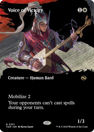 Voice of Victory  [Foil]  (TDM-331) - [Tarkir: Dragonstorm]: (Showcase) (Borderless) - Trinity Hobby