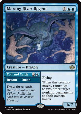 Marang River Regent // Coil and Catch  [Foil]  (TDM-051) - [Tarkir: Dragonstorm] - Trinity Hobby