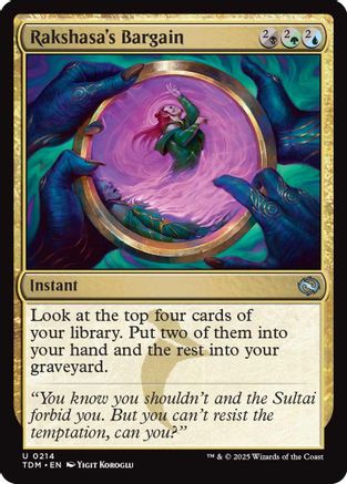 Rakshasa's Bargain  [Foil]  (TDM-214) - [Tarkir: Dragonstorm] - Trinity Hobby