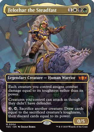Felothar the Steadfast (Borderless) (TDC-004) - [Commander: Tarkir: Dragonstorm] - Trinity Hobby