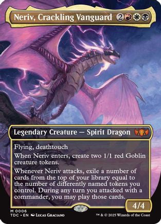 Neriv, Crackling Vanguard (Borderless) (TDC-006) - [Commander: Tarkir: Dragonstorm] - Trinity Hobby