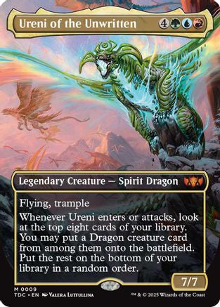Ureni of the Unwritten (Borderless) (TDC-009) - [Commander: Tarkir: Dragonstorm] - Trinity Hobby