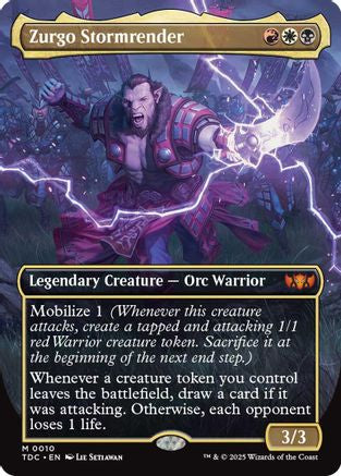 Zurgo Stormrender (Borderless) (TDC-010) - [Commander: Tarkir: Dragonstorm] - Trinity Hobby
