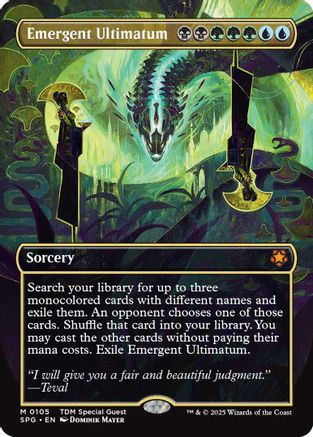 Emergent Ultimatum (Borderless) (SPG-105) - [Special Guests] Foil - Trinity Hobby