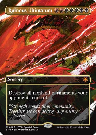 Ruinous Ultimatum (Borderless) (SPG-108) - [Special Guests] Foil - Trinity Hobby