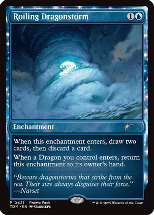 Roiling Dragonstorm (PPTDM-421) - [Promo Pack: Tarkir: Dragonstorm] Foil - Trinity Hobby
