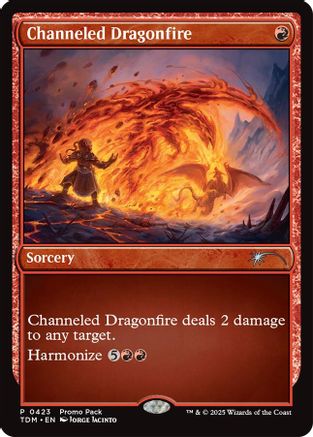 Channeled Dragonfire (PPTDM-423) - [Promo Pack: Tarkir: Dragonstorm] Foil - Trinity Hobby
