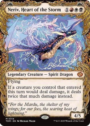 Neriv, Heart of the Storm  [Foil]  (TDM-314) - [Tarkir: Dragonstorm]: (Showcase) - Trinity Hobby