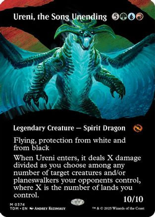 Ureni, the Song Unending  [Foil]  (TDM-374) - [Tarkir: Dragonstorm]: (Showcase) (Borderless) - Trinity Hobby