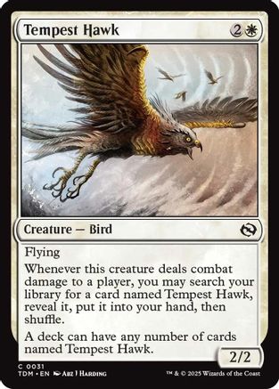 Tempest Hawk  [Foil]  (TDM-031) - [Tarkir: Dragonstorm] - Trinity Hobby