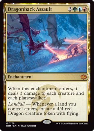 Dragonback Assault  [Foil]  (TDM-179) - [Tarkir: Dragonstorm]: (enchantment) - Trinity Hobby