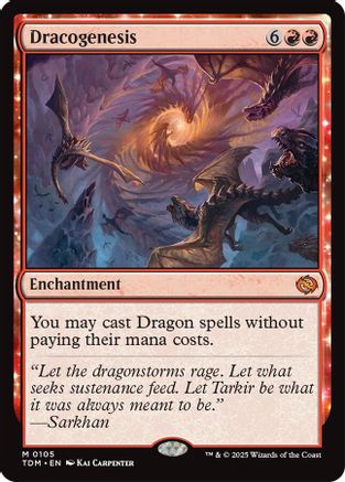 Dracogenesis  [Foil]  (TDM-105) - [Tarkir: Dragonstorm]: (enchantment) - Trinity Hobby