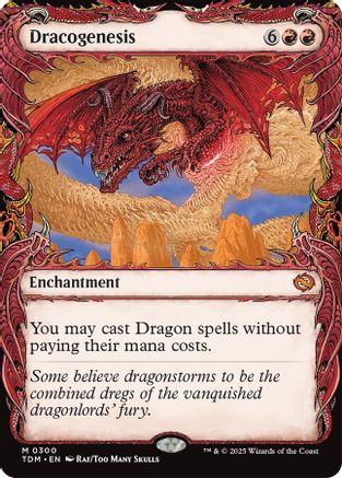 Dracogenesis  [Foil]  (TDM-300) - [Tarkir: Dragonstorm]: (Showcase, enchantment) - Trinity Hobby