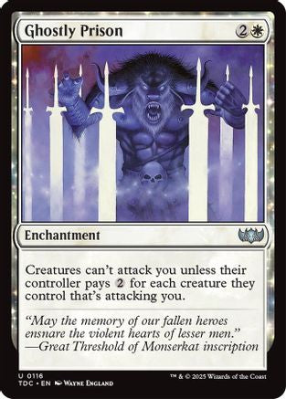 Ghostly Prison (TDC-116) - [Commander: Tarkir: Dragonstorm] - Trinity Hobby