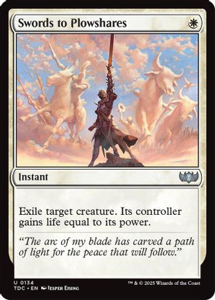 Swords to Plowshares (TDC-134) - [Commander: Tarkir: Dragonstorm] - Trinity Hobby