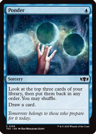 Ponder (TDC-159) - [Commander: Tarkir: Dragonstorm] - Trinity Hobby