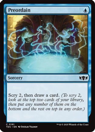 Preordain (TDC-161) - [Commander: Tarkir: Dragonstorm] - Trinity Hobby
