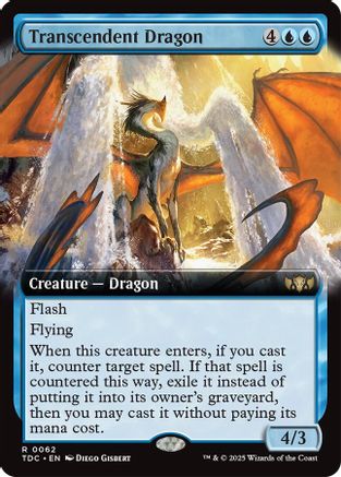 Transcendent Dragon (Extended Art) (TDC-062) - [Commander: Tarkir: Dragonstorm] - Trinity Hobby
