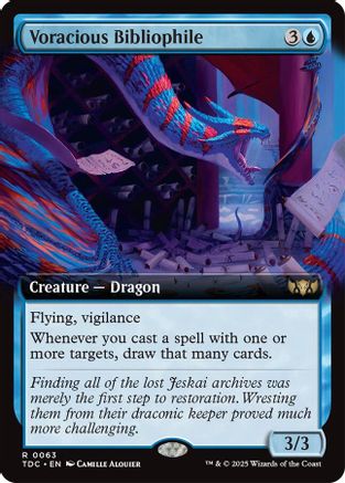 Voracious Bibliophile (Extended Art) (TDC-063) - [Commander: Tarkir: Dragonstorm] - Trinity Hobby