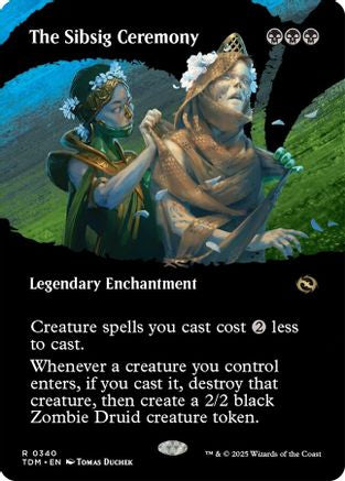 The Sibsig Ceremony  (TDM-340) - [Tarkir: Dragonstorm]: (Showcase, enchantment) (Borderless) - Trinity Hobby