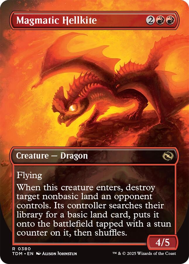 Magmatic Hellkite // Magmatic Hellkite  (TDM-380) - [Tarkir: Dragonstorm] (Borderless) - Trinity Hobby