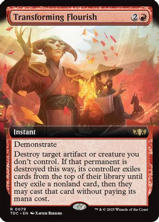 Transforming Flourish (Extended Art) (TDC-079) - [Commander: Tarkir: Dragonstorm] - Trinity Hobby