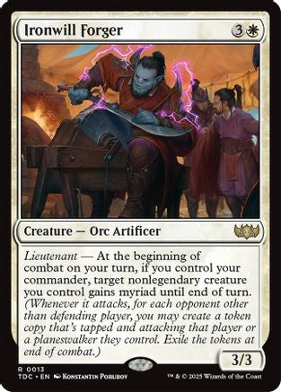Ironwill Forger (TDC-013) - [Commander: Tarkir: Dragonstorm] - Trinity Hobby