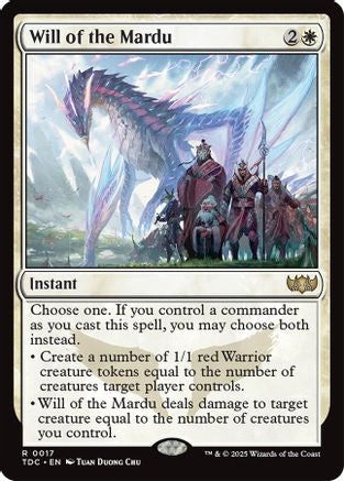 Will of the Mardu (TDC-017) - [Commander: Tarkir: Dragonstorm] - Trinity Hobby