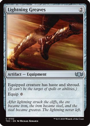 Lightning Greaves (TDC-102) - [Commander: Tarkir: Dragonstorm] - Trinity Hobby