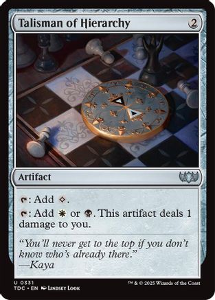 Talisman of Hierarchy (TDC-331) - [Commander: Tarkir: Dragonstorm] - Trinity Hobby