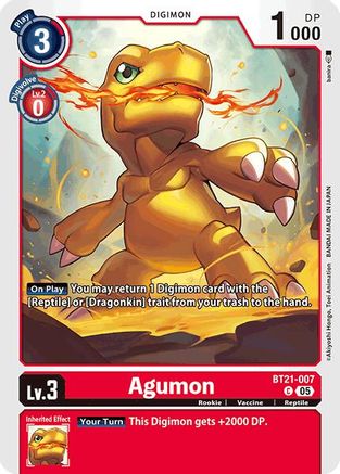 Agumon [BT21-007] [World Convergence] - Trinity Hobby