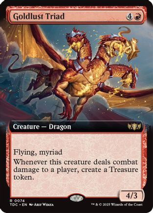 Goldlust Triad (Extended Art) (TDC-074) - [Commander: Tarkir: Dragonstorm] - Trinity Hobby