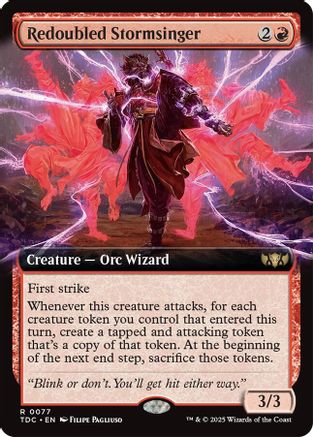 Redoubled Stormsinger (Extended Art) (TDC-077) - [Commander: Tarkir: Dragonstorm] - Trinity Hobby