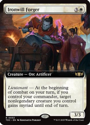 Ironwill Forger (Extended Art) (TDC-053) - [Commander: Tarkir: Dragonstorm] - Trinity Hobby