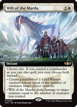 Will of the Mardu (Extended Art) (TDC-057) - [Commander: Tarkir: Dragonstorm] - Trinity Hobby