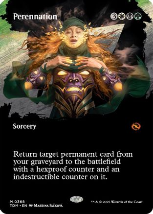 Perennation  [Foil]  (TDM-368) - [Tarkir: Dragonstorm]: (Showcase) (Borderless) - Trinity Hobby