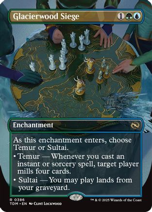 Glacierwood Siege  [Foil]  (TDM-386) - [Tarkir: Dragonstorm]: (enchantment) (Borderless) - Trinity Hobby