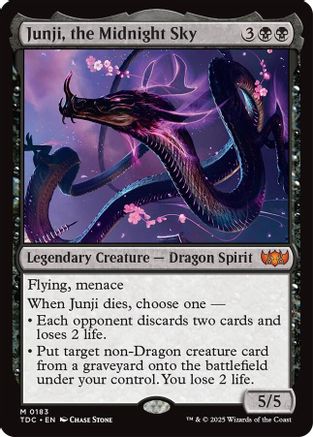 Junji, the Midnight Sky (TDC-183) - [Commander: Tarkir: Dragonstorm] - Trinity Hobby