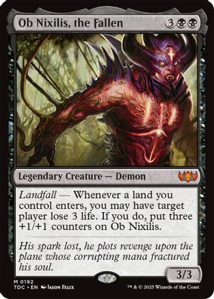 Ob Nixilis, the Fallen (TDC-192) - [Commander: Tarkir: Dragonstorm] - Trinity Hobby