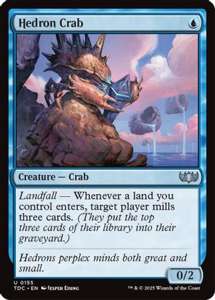 Hedron Crab (TDC-155) - [Commander: Tarkir: Dragonstorm] - Trinity Hobby