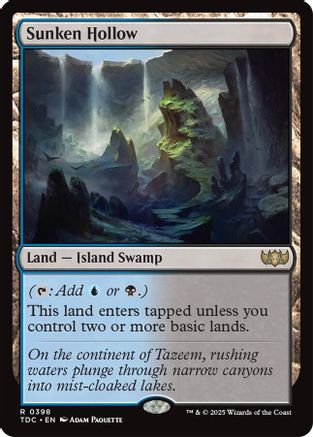 Sunken Hollow (TDC-398) - [Commander: Tarkir: Dragonstorm] - Trinity Hobby