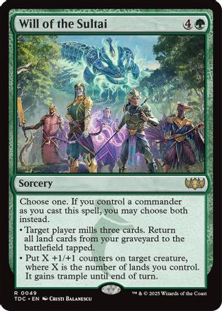 Will of the Sultai (TDC-049) - [Commander: Tarkir: Dragonstorm] - Trinity Hobby