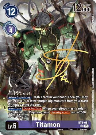 Titamon [BT6-081] (Signed) [World Convergence] - Trinity Hobby