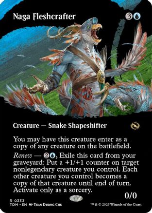 Naga Fleshcrafter  [Foil]  (TDM-333) - [Tarkir: Dragonstorm]: (Showcase) (Borderless) - Trinity Hobby