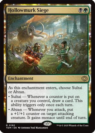 Hollowmurk Siege  (TDM-192) - [Tarkir: Dragonstorm]: (enchantment) - Trinity Hobby