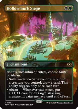 Hollowmurk Siege  (TDM-387) - [Tarkir: Dragonstorm]: (enchantment) (Borderless) - Trinity Hobby